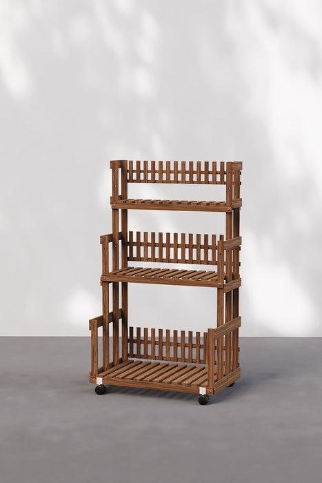 Multi Tier Plant Stand Shelf with Brake Wheels for Garden