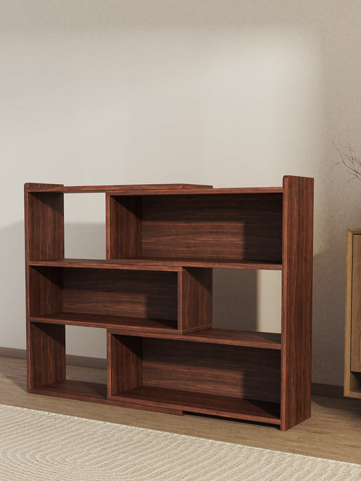 4-Tier Deformable Corner Bookcase for Storage Display