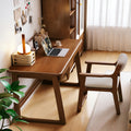 Curved Leg Solid Wood Modern Study Desk