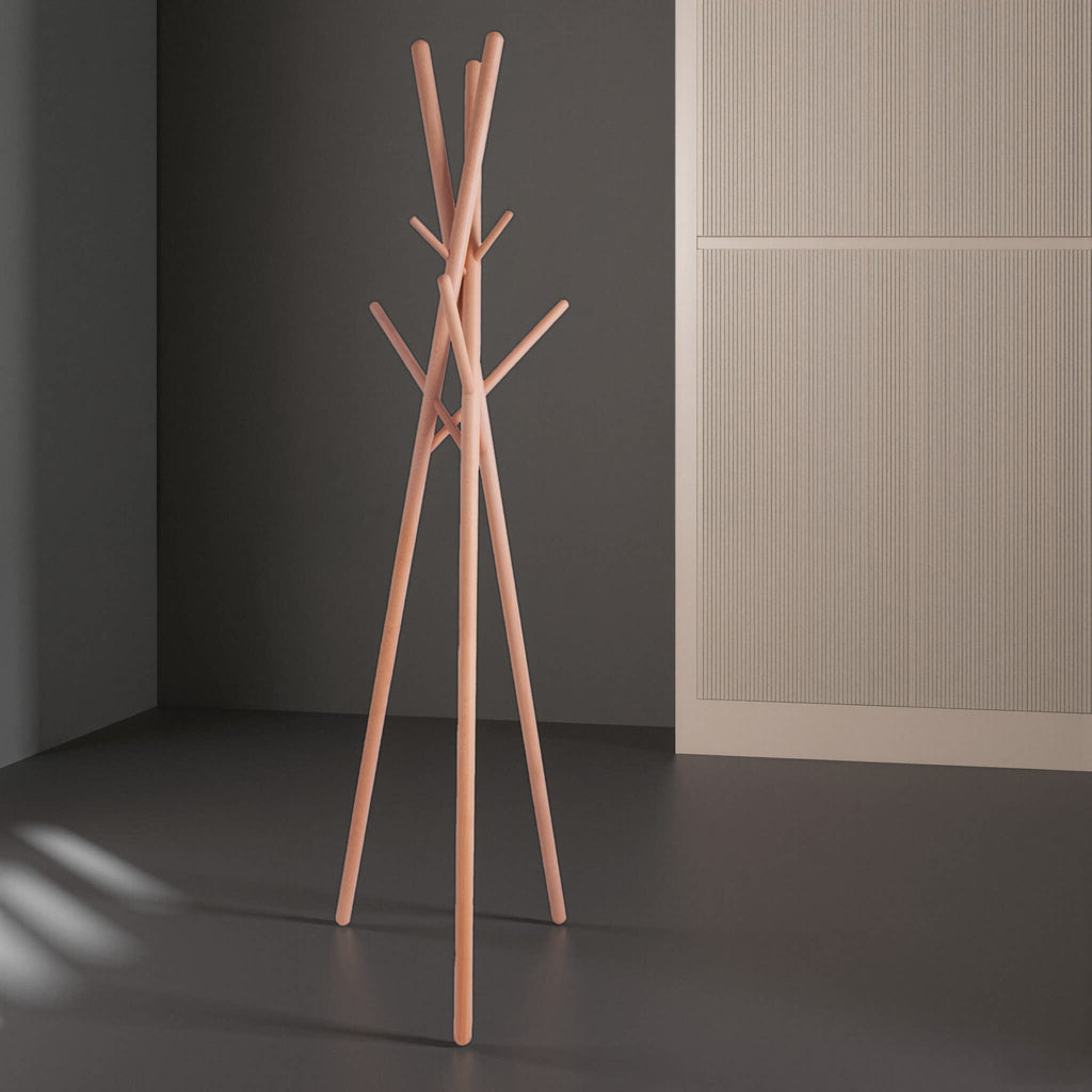 Modern Minimalist Solid Wood Branch-Inspired Coat Rack