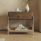 Woven Single-Drawer Nightstand