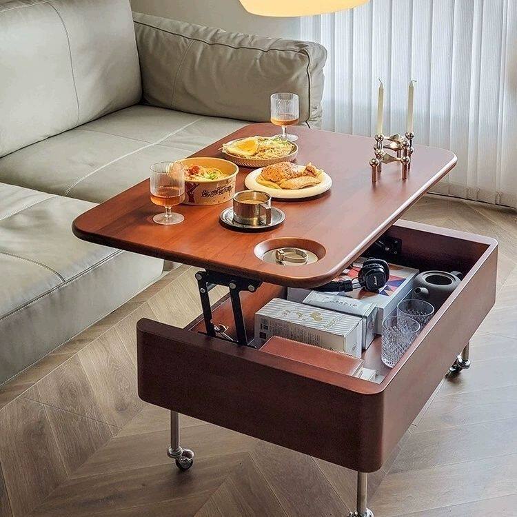 Adjustable Wheeled Side Table