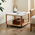 Wheeled Square Side Table