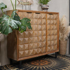 Geometric 3D Accent Cabinet