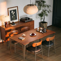 Mid-Century Modern Solid Wood Multi-Functional Dining Table