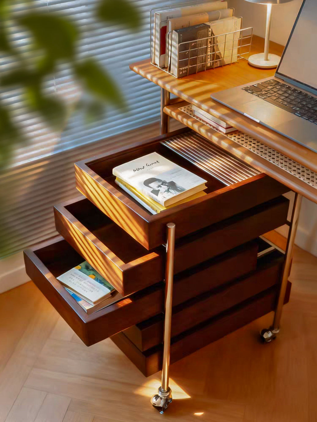 MidCenturyDrawer Cart