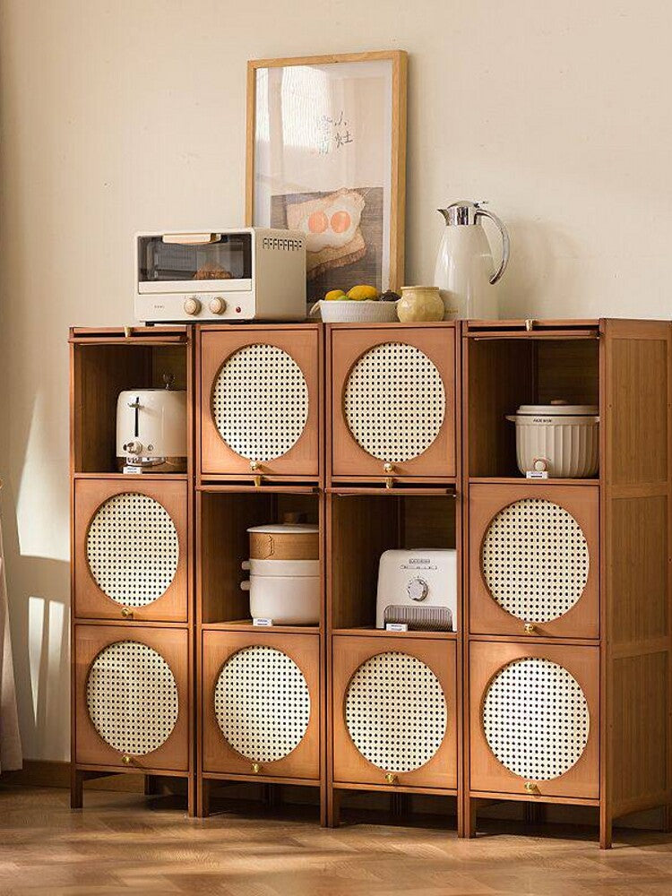 RattanOrb Three-Drawer Cabinet