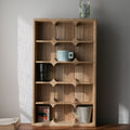 Wave-Slot Wooden Mug Rack