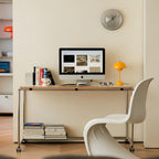 Adjustable-Size Rolling Metal Frame Work Desk
