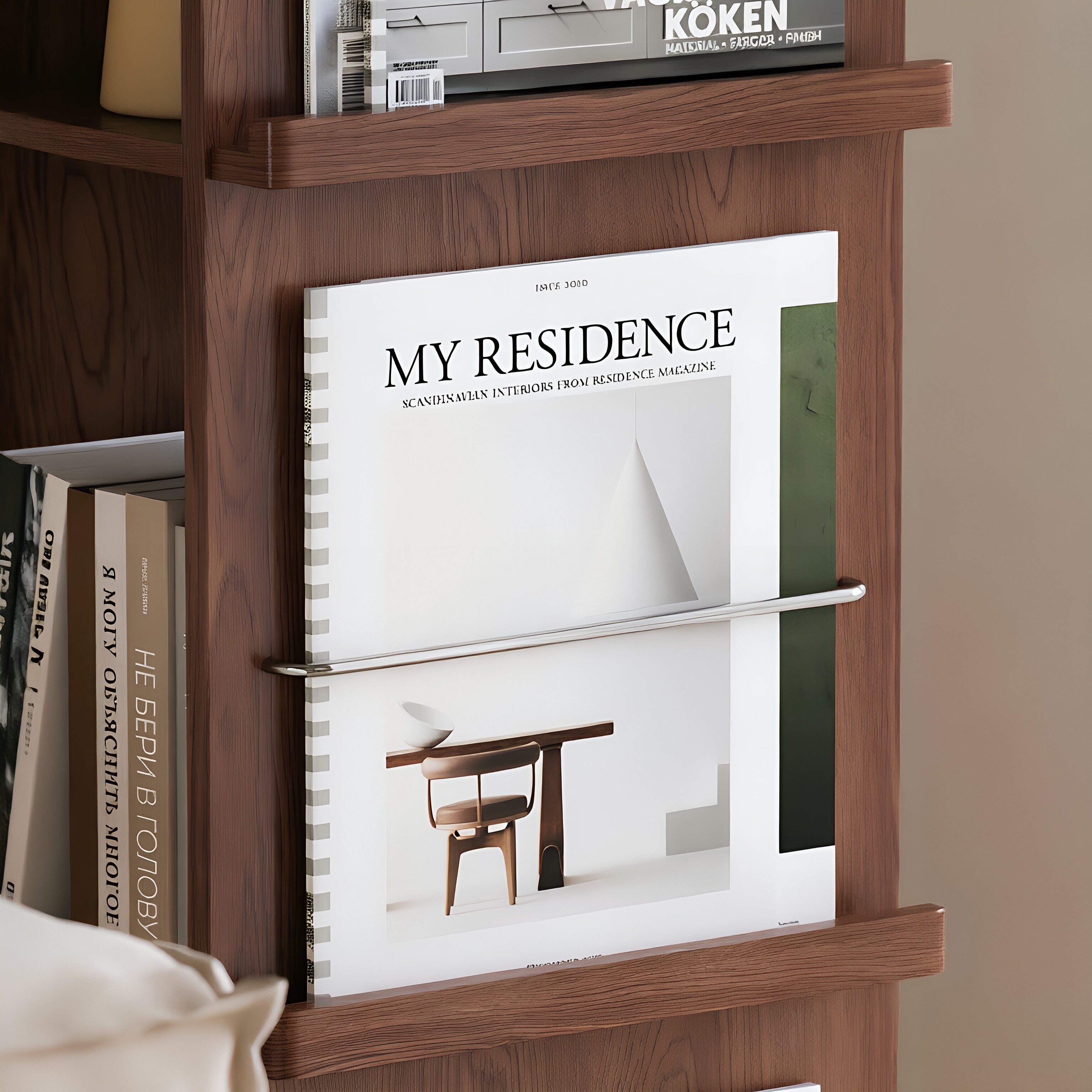 Precision Narrow Walnut Shelf Unit