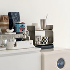 Mirror-Finish Stainless Steel Dual-Tier Cup & Capsule Organizer