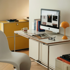Adjustable-Size Rolling Metal Frame Work Desk