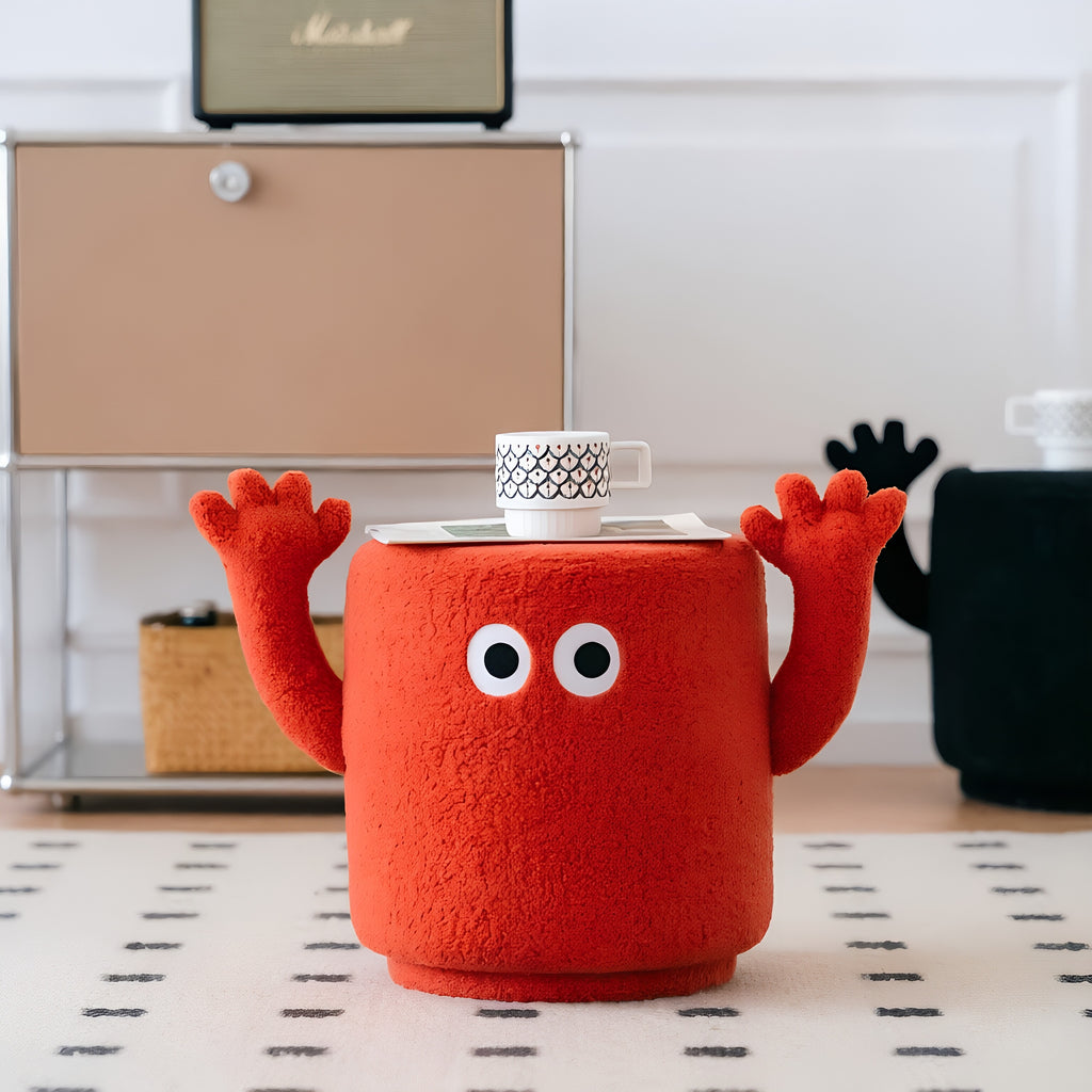 Giggle Stool – Plush Character Stool with Waving Arms & Expressive Eyes