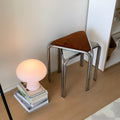 Trigono Stool – Triangular Metal Frame Stool with Upholstered Seat