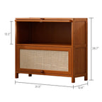 Flip-Top Rattan Cabinet