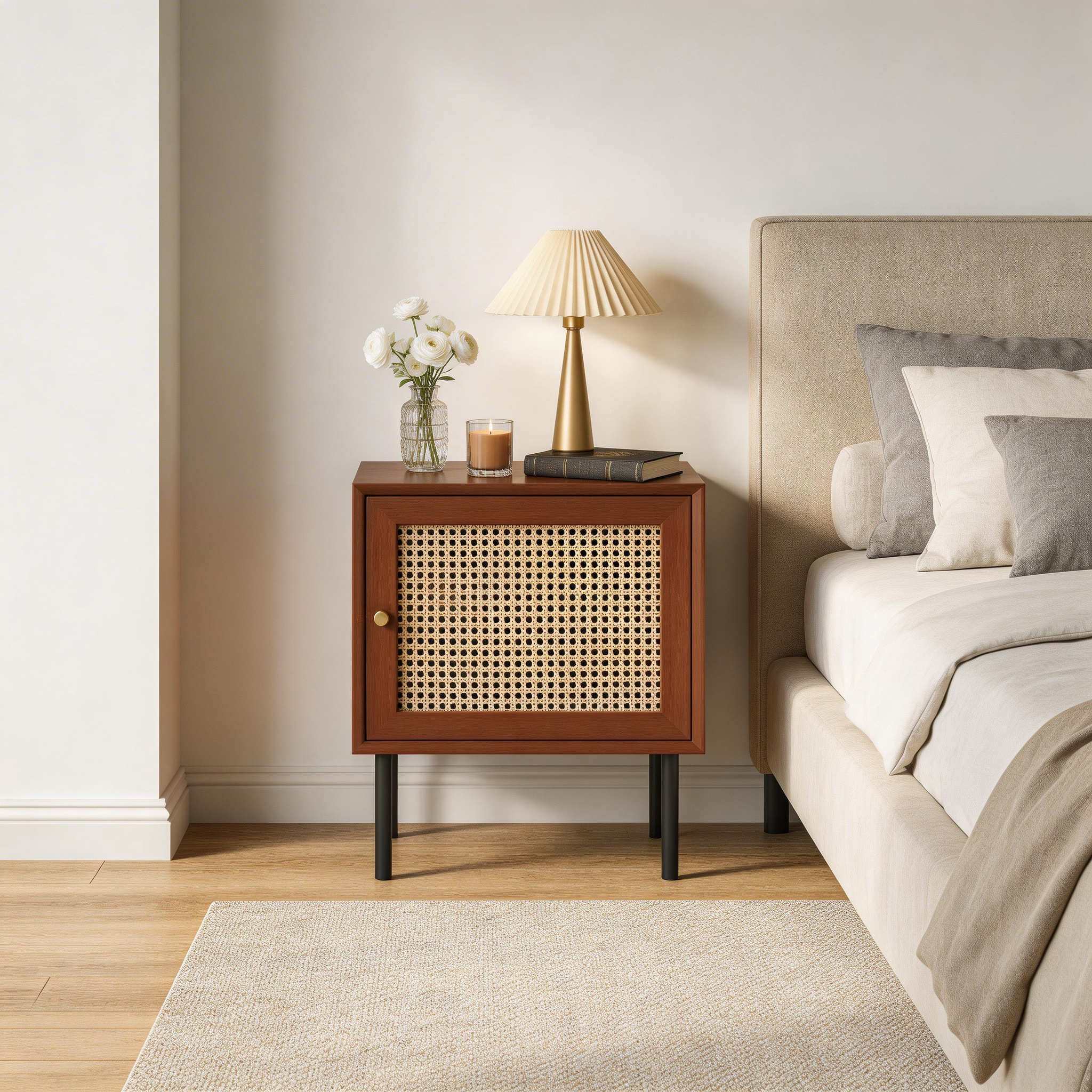 Rattan Accent Cabinet