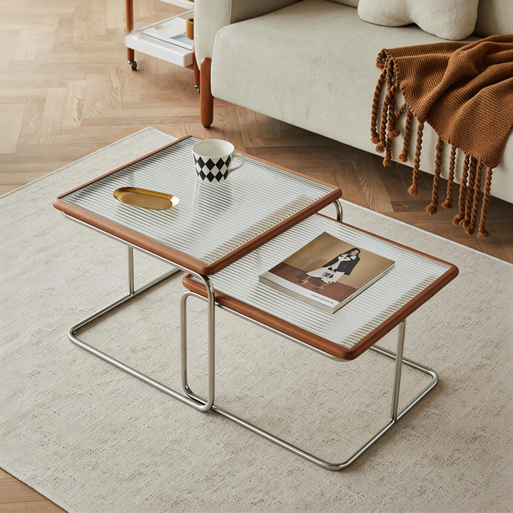 StackableGlass Coffee Table Set
