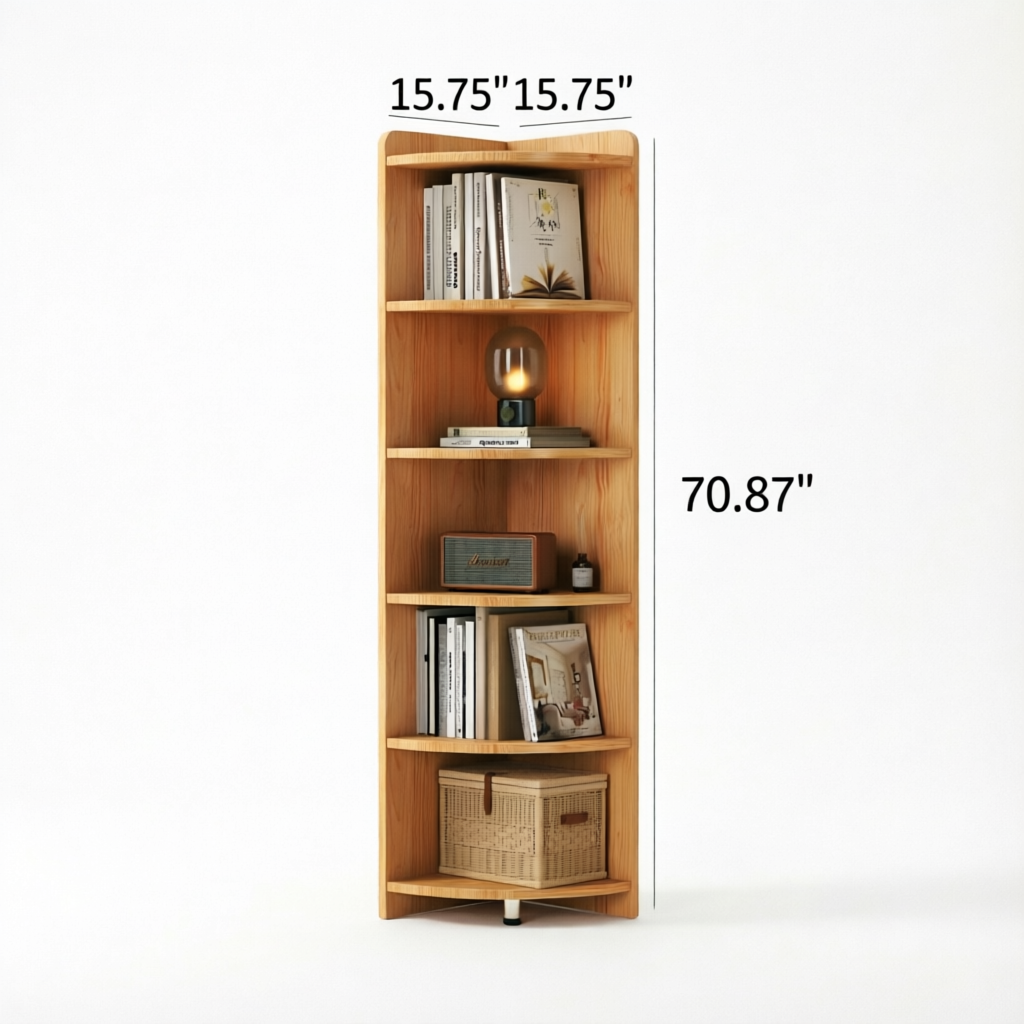 Corner Pine Natural Shelf