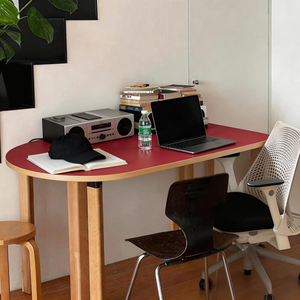Semicircular Wall-Mounted Dining Table