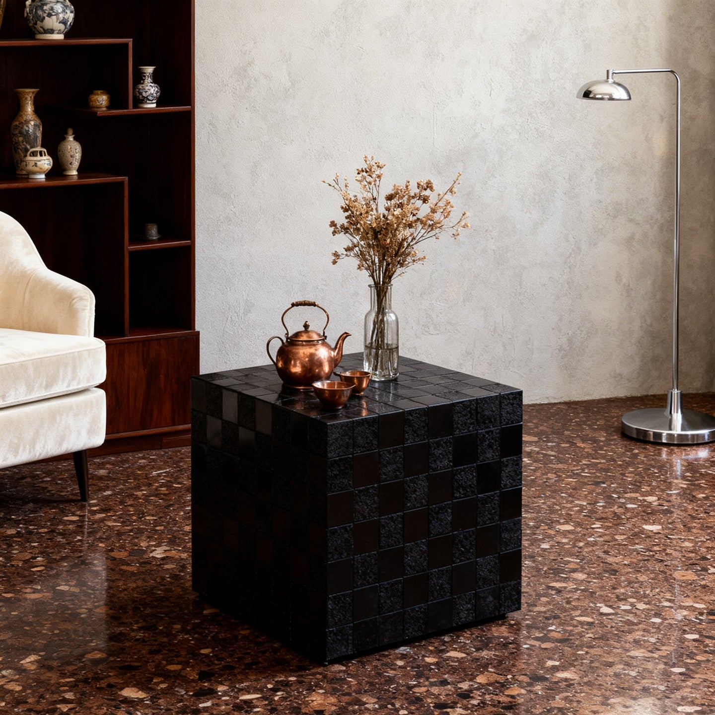 BlackMosaic Cubic Table