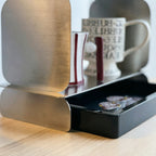 Mirror-Finish Stainless Steel Dual-Tier Cup & Capsule Organizer
