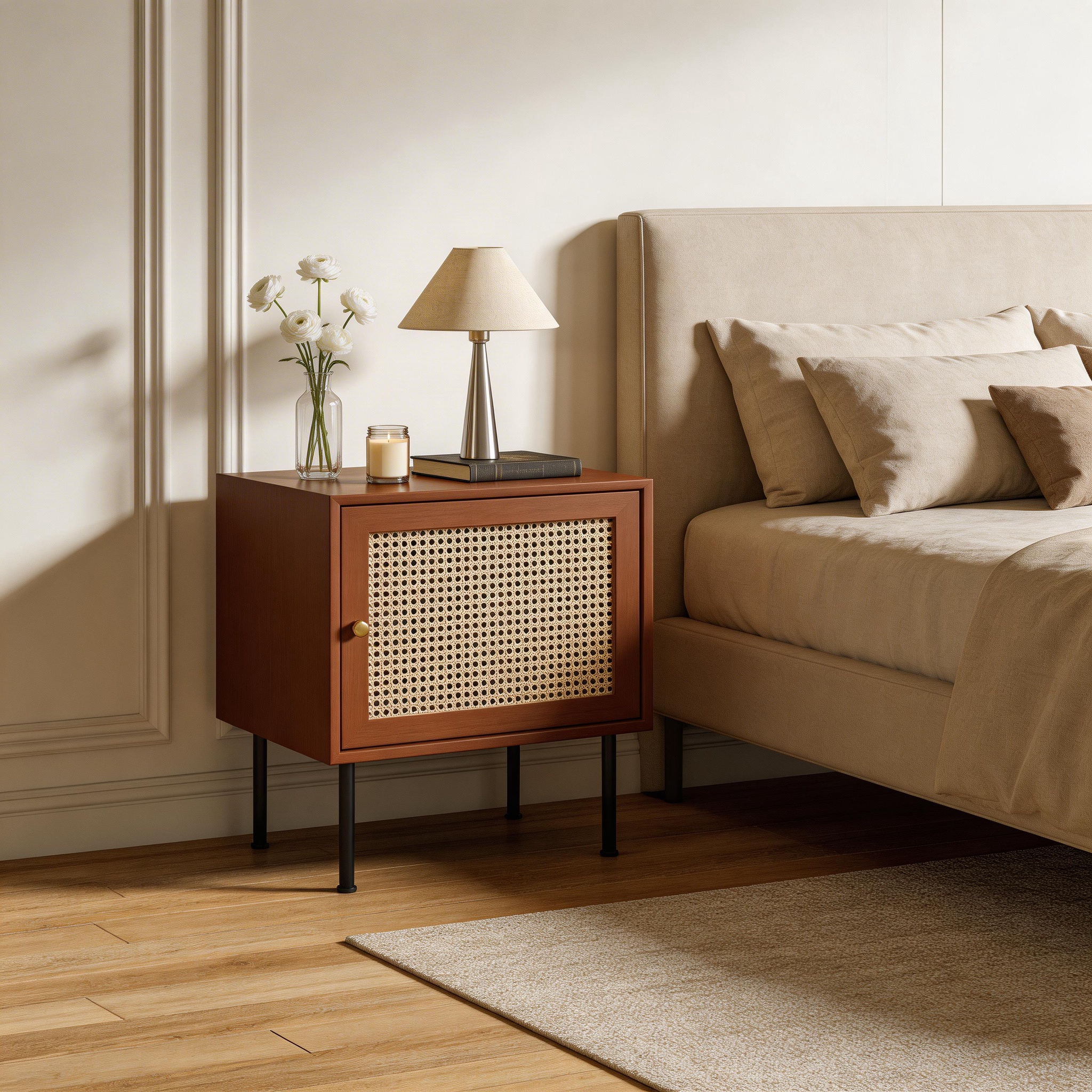 Rattan Accent Cabinet