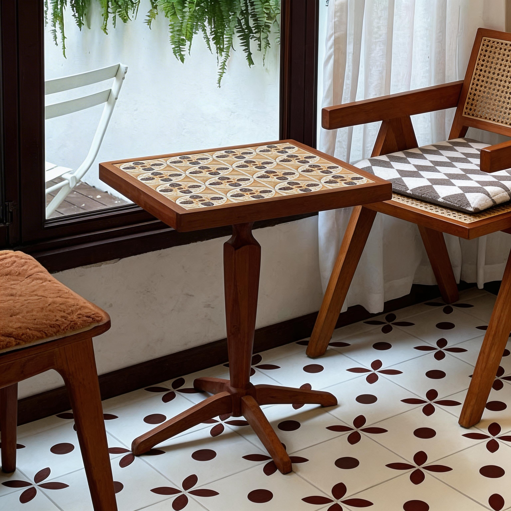 HandcraftedCeramic Accent Table