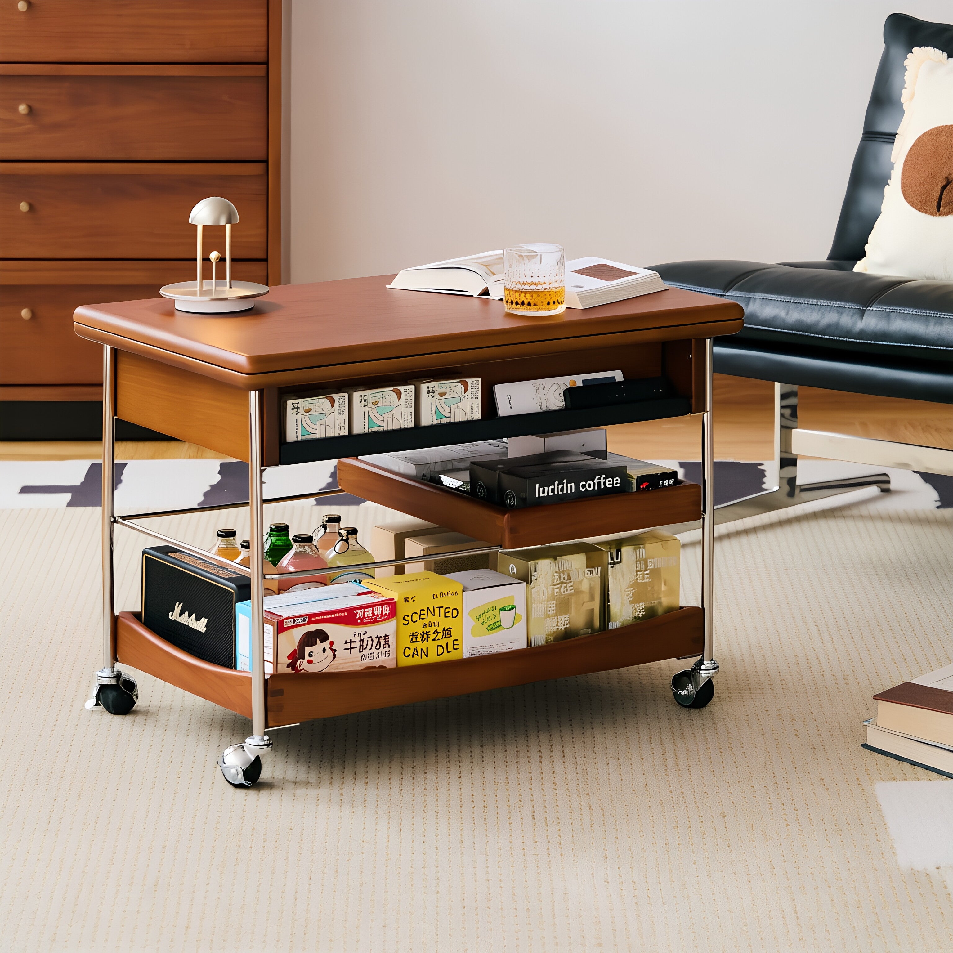 Wheeled Multi-tier Cart