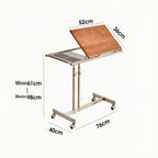 Tilt-Top Height-Adjustable Rolling Laptop Cart