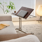 Tilt-Top Height-Adjustable Rolling Laptop Cart
