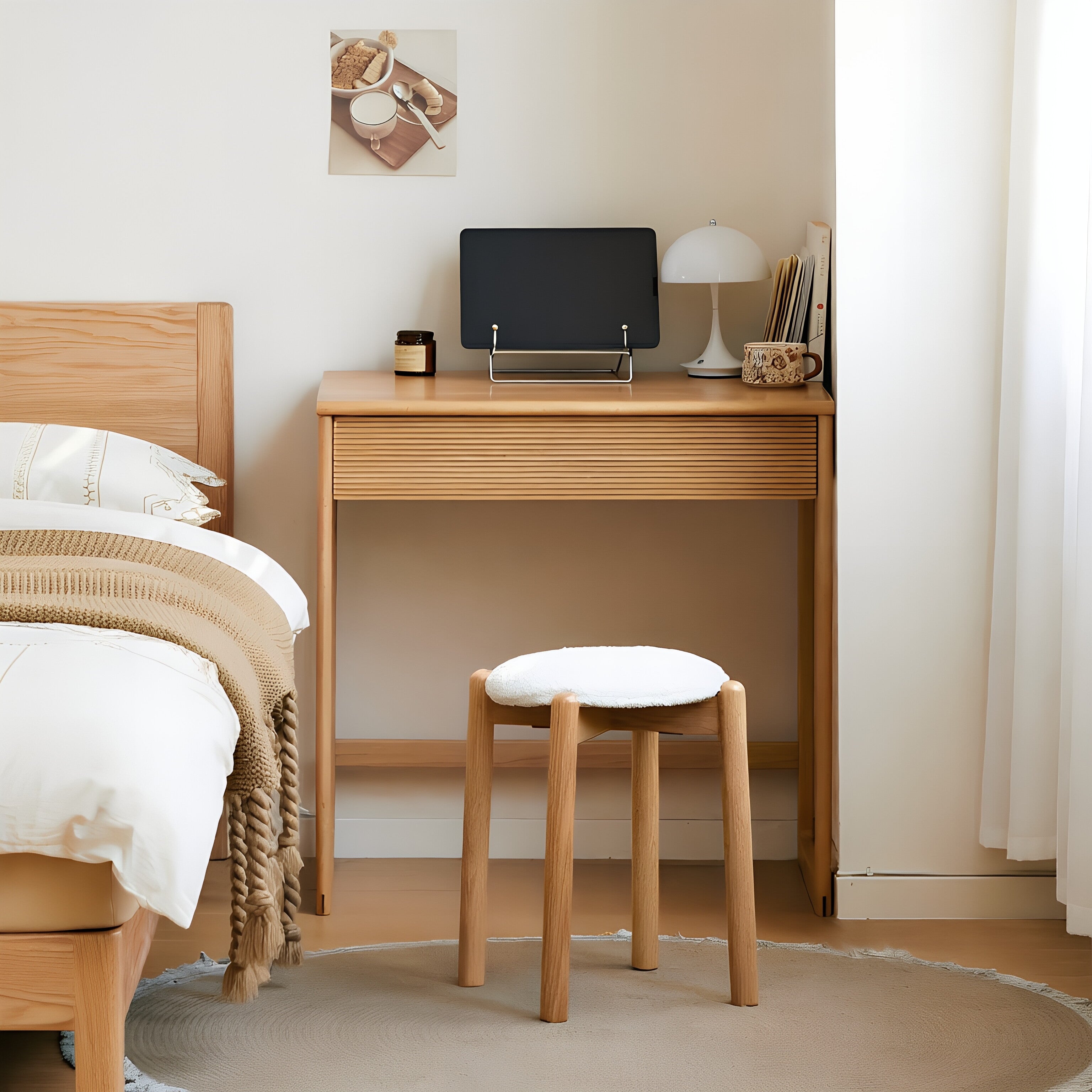 Compact Solid Wood Multi-Use Frame Desk