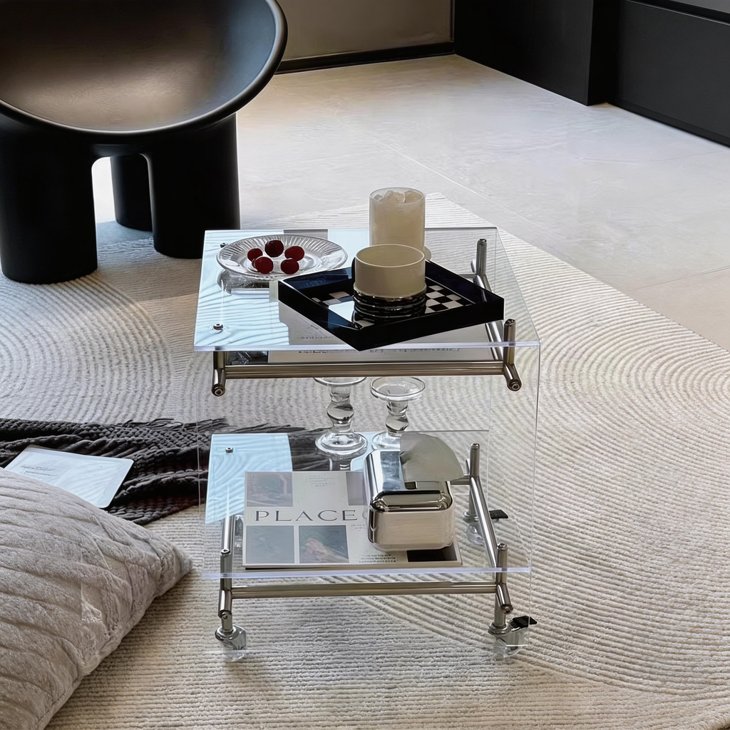 ClearAcrylic Rolling Cart