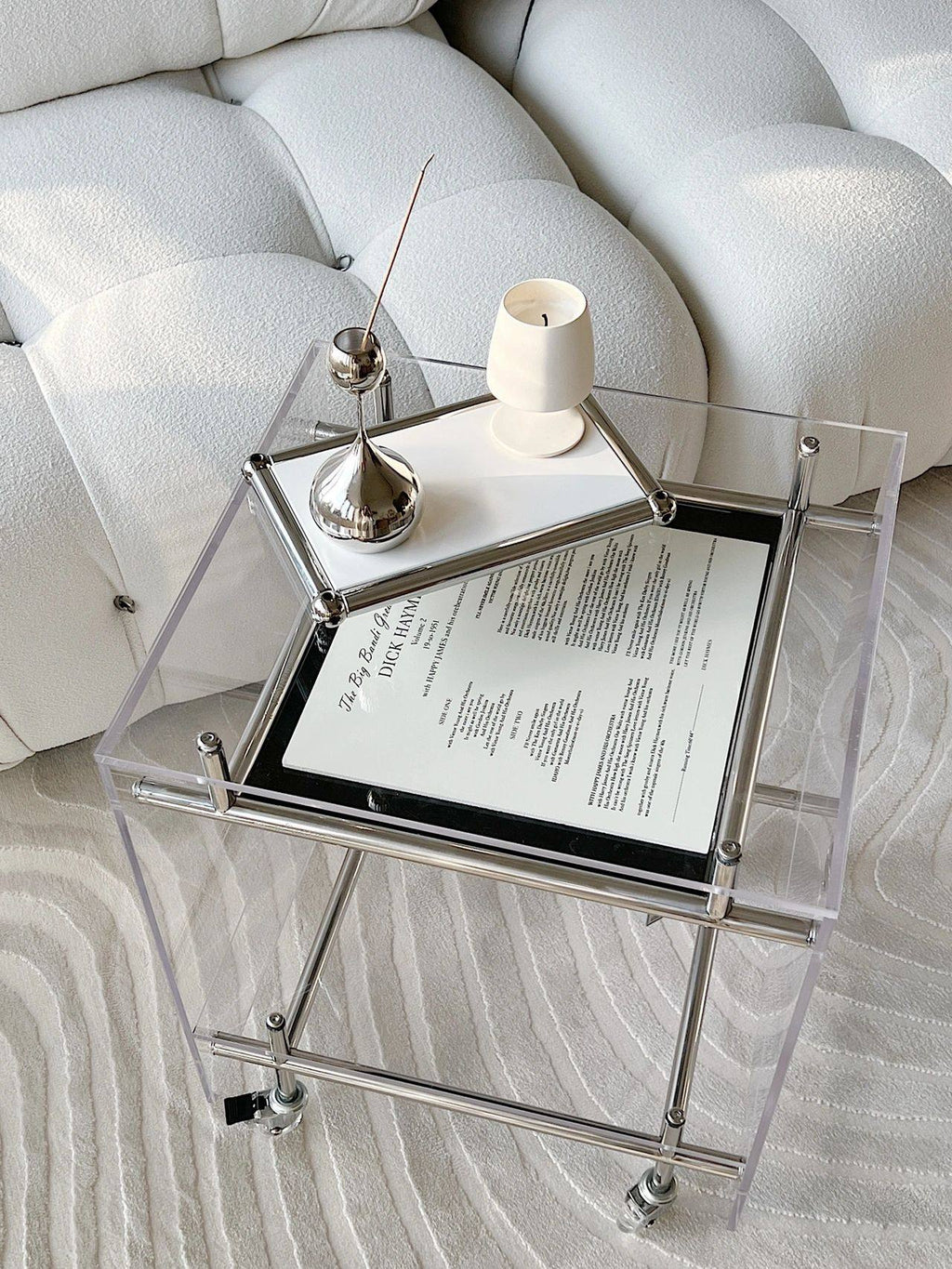 ClearAcrylic Rolling Cart