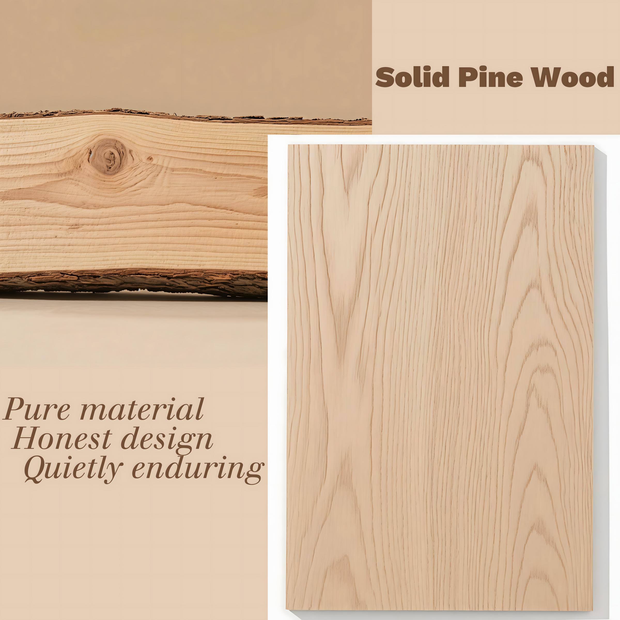 Corner Pine Natural Shelf