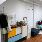 Color-Block Mid-Century Cabinet