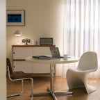 Cross-Base Semicircular Multi-Use Corner Table