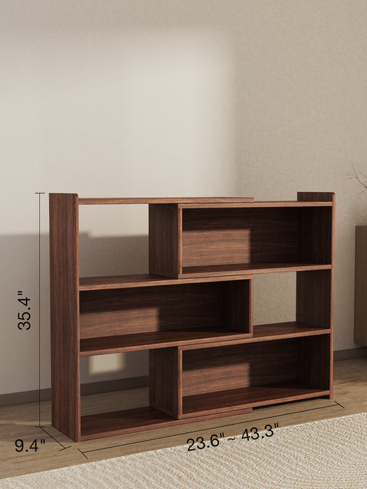 4-Tier Deformable Corner Bookcase for Storage Display
