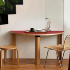 Semicircular Wall-Mounted Dining Table