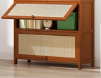 Flip-Top Rattan Cabinet