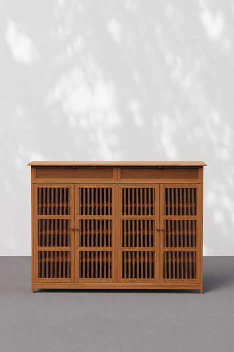 6 Tiers Rustic Shoe Rack Dust-proof with Storage