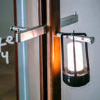 Contemporary Walnut Wood & Metal Integrated Coat Rack