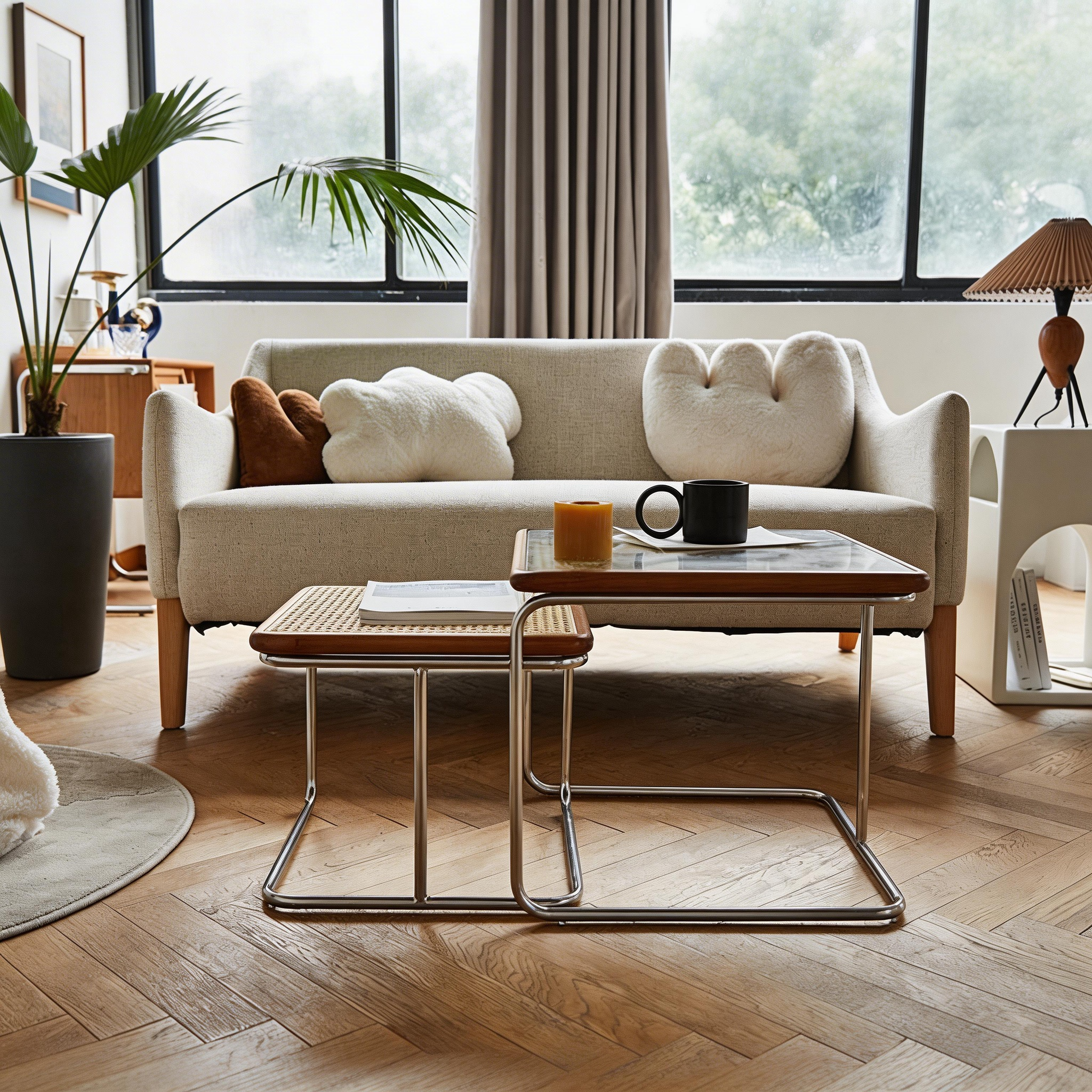StackableGlass Coffee Table Set