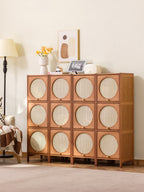 RattanOrb Three-Drawer Cabinet