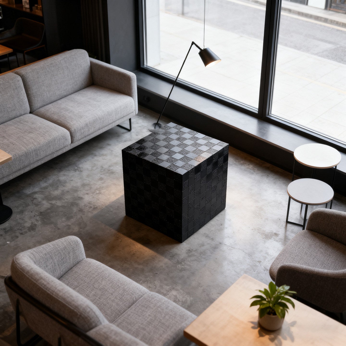 BlackMosaic Cubic Table