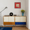 Color-Block Mid-Century Cabinet