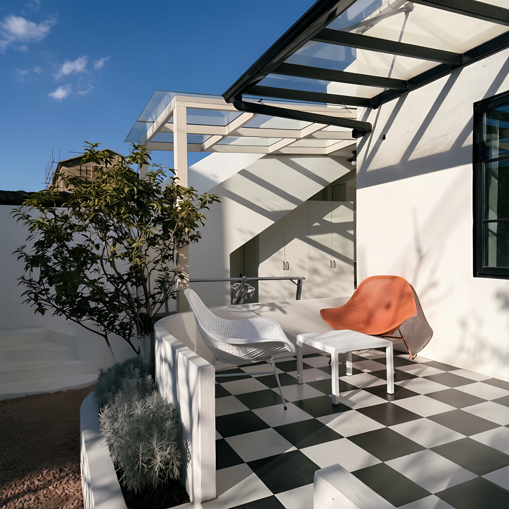 Modern Perforated Shell Lounge Chair