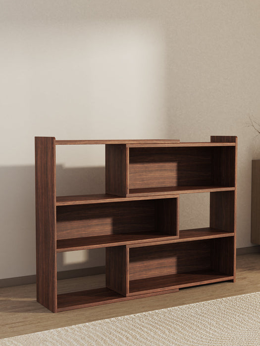 4-Tier Deformable Corner Bookcase for Storage Display