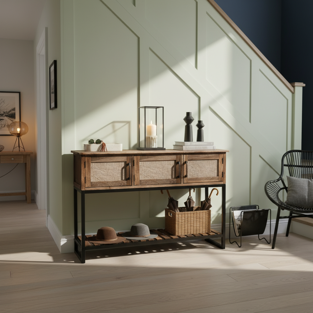 Fabric-Drawer Console