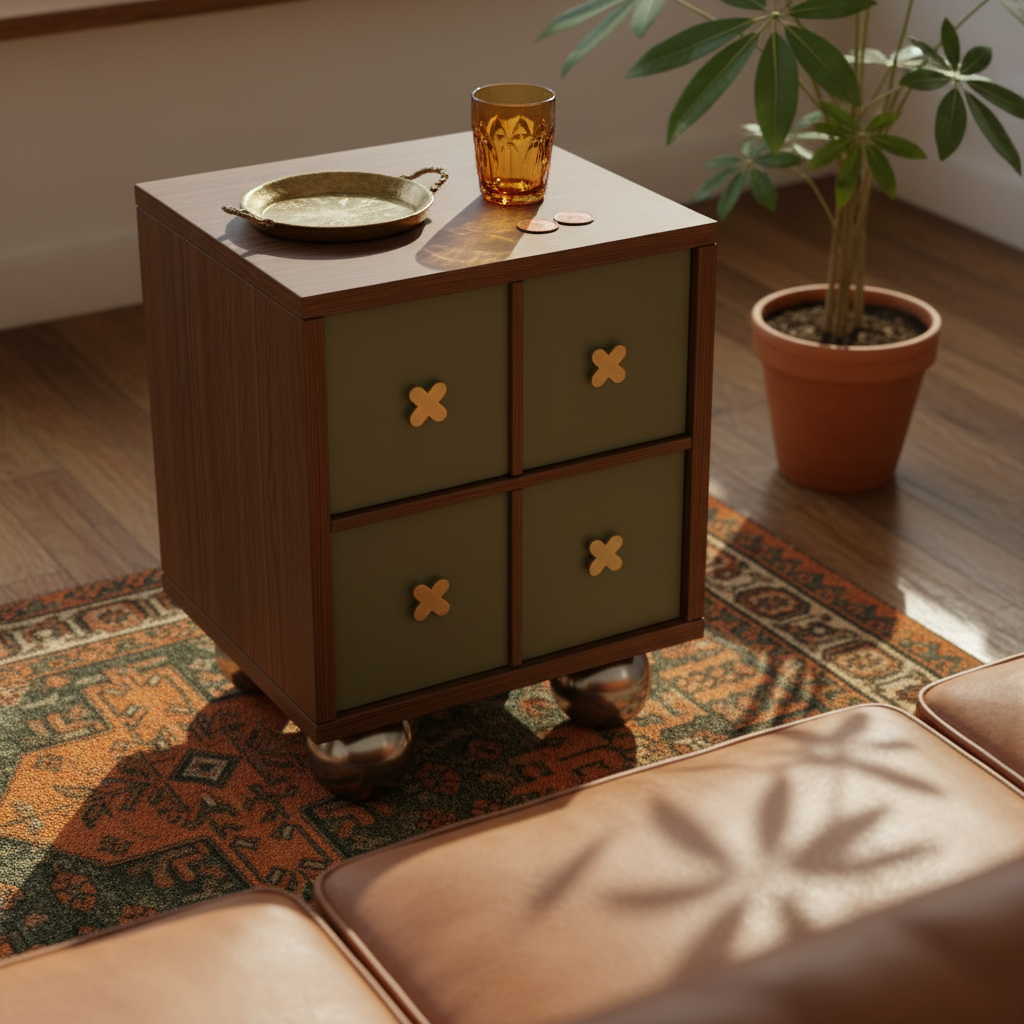 Rolling Drawer Accent Chest
