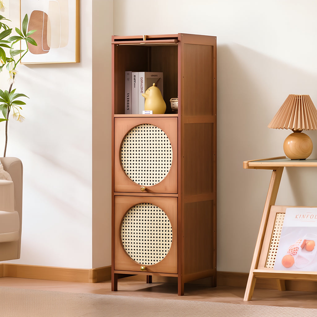 RattanOrb Three-Drawer Cabinet